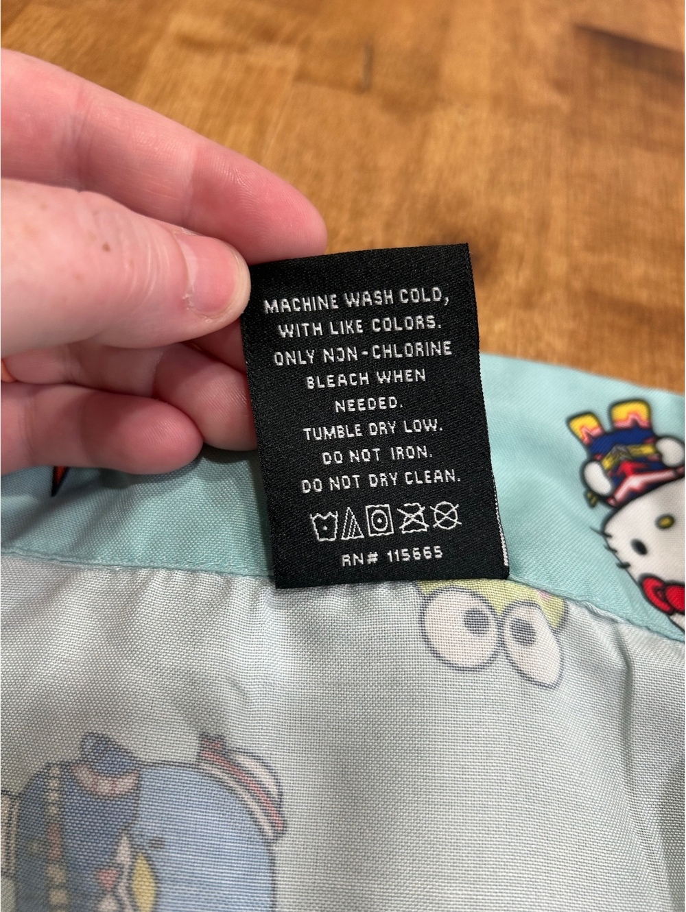 My Hero Academia x Hello Kitty & Friends Blue Button-Up Shirt XL Polyester - Picture 5 of 7